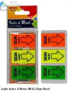 Gambar Joyko Index & Memo IM-42 (Sign Here) Sticky Note Pesan Tempel merek Joyko