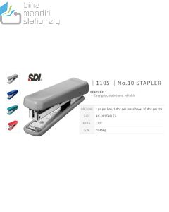 Contoh perlengkapan Kantor SDI 1105 Stapler No.10 Alat Jepret Kertas dan gambarnya