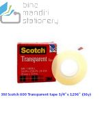 Katalog 3M Scotch harga murah & terjangkau, Image ATK Sekolah SIPLAH 3M Scotch 600 Transparent tape 3/4 inchx 1296 inch (36y) harga normal 24500 di Distributor ATK Bina Mandiri Stationery